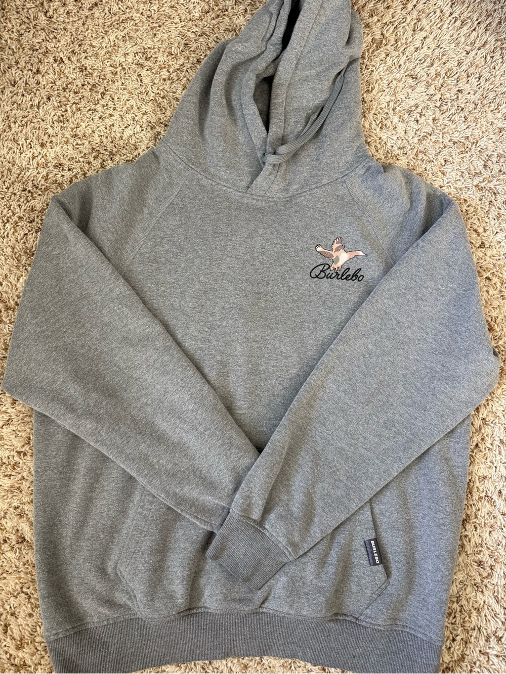 Burlebo Men’s Grey Hoodie with Duck Detail